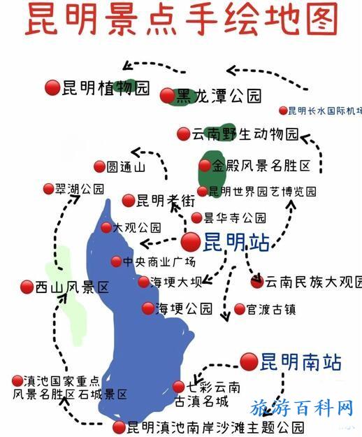 昆明旅游路线（昆明旅游路线图）