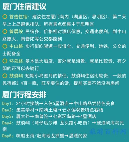 厦门旅游路线（厦门旅游路线图）