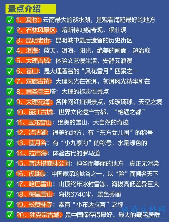云南旅游最佳路线